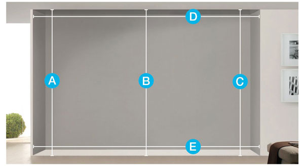 diagram showing how to measure a bi-fold door