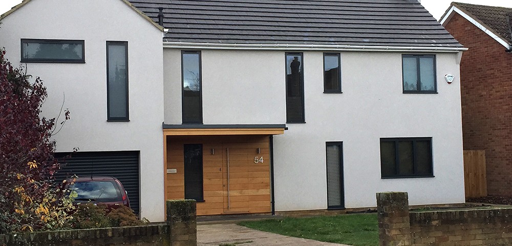 Contemporary house with aluminium windows