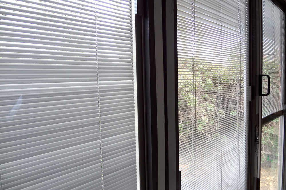 integral blinds in a bi-fold door