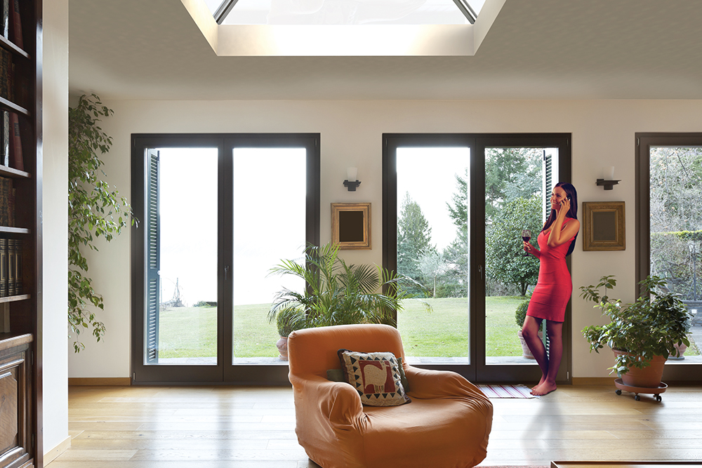 roof lantern and sliding doors