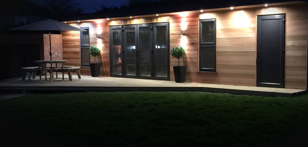 Aluminium Door and windows in a garden room