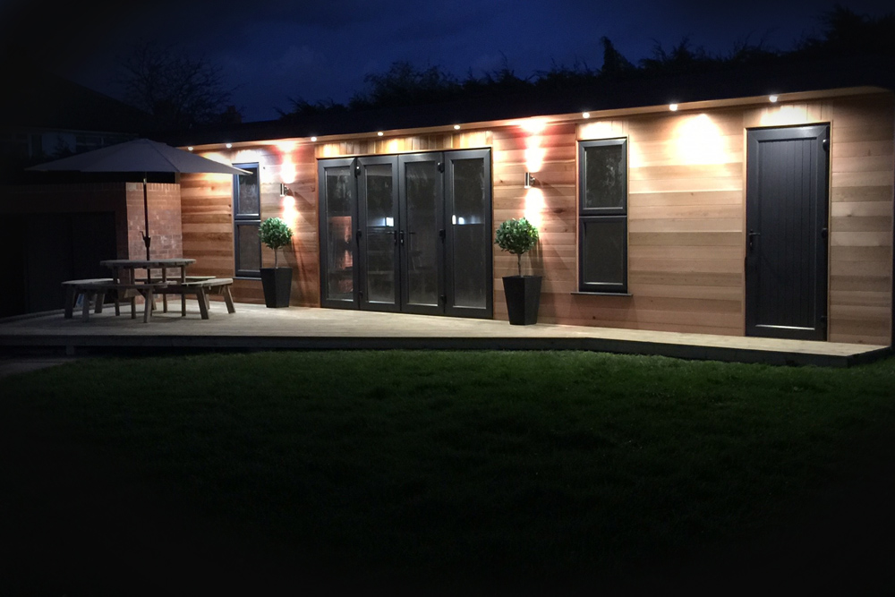 Aluminium Door and windows in a garden room